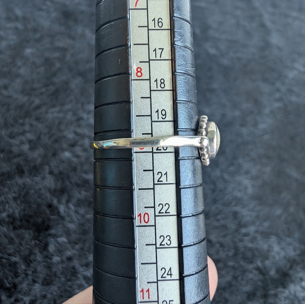 Solid Sterling Rutilated Quartz Ring 9 - image 8